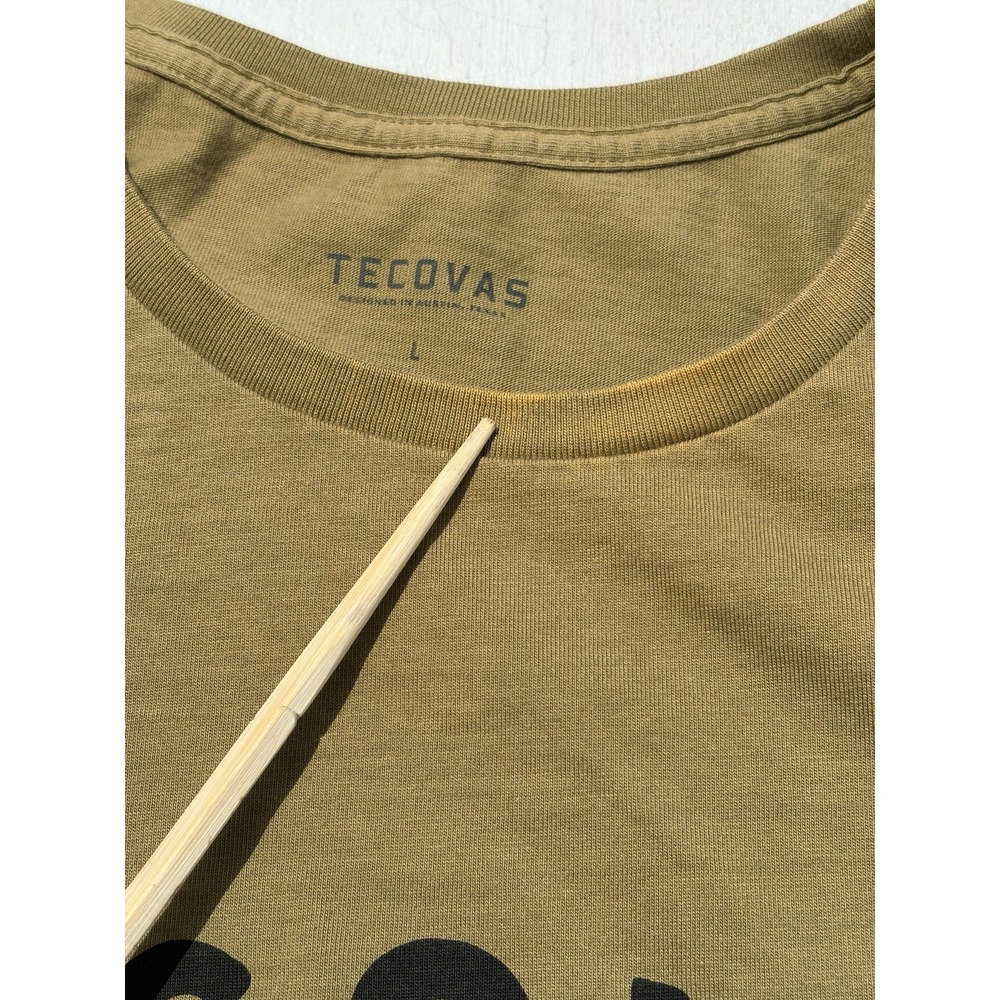 Men's Tecovas Boots T-Shirt Green Logo L Western Leather Modern Texas Logo USA - Picture 5 of 12